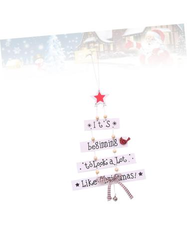 COHEALI Wooden Craft Decorations Emblems Wooden Christmas Decor Hanging Wooden Decorations Pendant Large White Size 1 - Buy Online on GoSupps.com