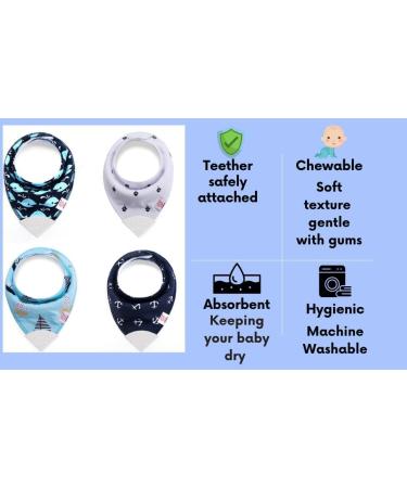 V&D HOME Baby and Toddler Dribble Bib with Teether - Pink and White Stripes | BPA & Phthalate Free - Buy Online on GoSupps.com