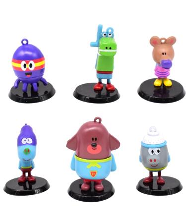 6PCS Duggee Mini Figures Duggee Cake Toppers Cake Decoration Mini Duggee Figures Set for Boys Girls Birthday Party Babay Showers Celebration Supplies