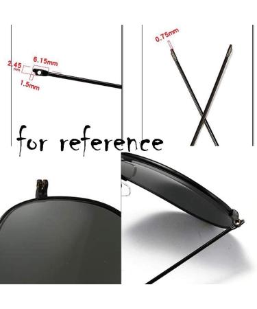 RiJpex Vintage Eyeglass Leg & Ear Hook Holder - Metal Replacement Temples for Sunglasses (1 Pair) - Black | International Shipping Available - Buy Online on GoSupps.com