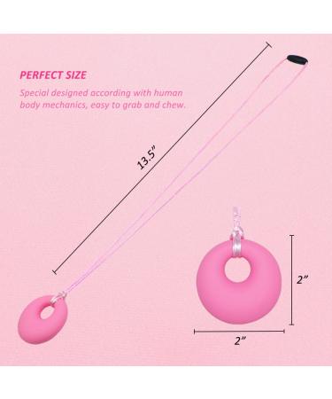 Sensory Chew Necklace for Kids & Adults - 3 Pack Silicone Chewy Necklace for Autism, ADHD, Anxiety - Purple Pink Rose Red - Buy Online on GoSupps.com