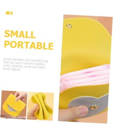 4-Piece Women's Bandage & Menstrual Storage Bag Set | Stylish Leather Cosmetic Bags for Teens & Students - 14x13.5cm - Buy Online on GoSupps.com