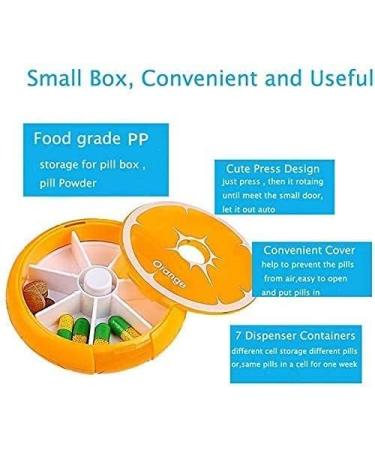 Weekly Pill Box - Cute Round Travel Organizer with 7 Compartments (Pack of 3) Perfect for International Use - Buy Online on GoSupps.com