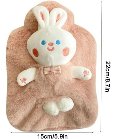 Maies 500ml Small Hot Water Bottle with Cute Plush Rabbit Cover - Pain Relief & Hot/Cold Therapy - Buy Online on GoSupps.com