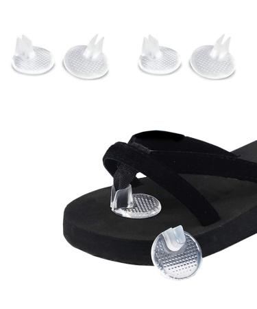 ericotry 3Pairs Silicone Self-Adhesive Flip-Flop Sandal Guards Cushions Non-Slip Thong Sandal Toe Protectors Forefoot Padding Inserts