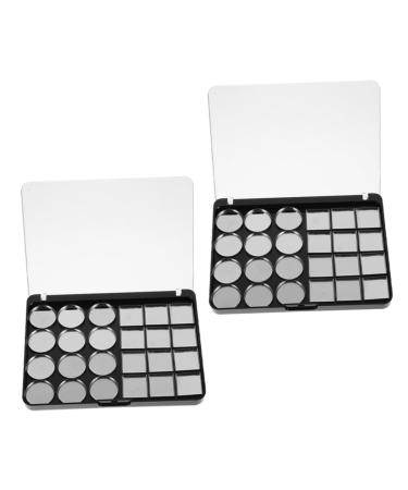 ERINGOGO Palette de Fards Paupi res Magn tique Vide 2 Pi ces 24 Compartiments Polyvalente pour Maquillage DIY Portative et L g re pour Trousse de Beaut