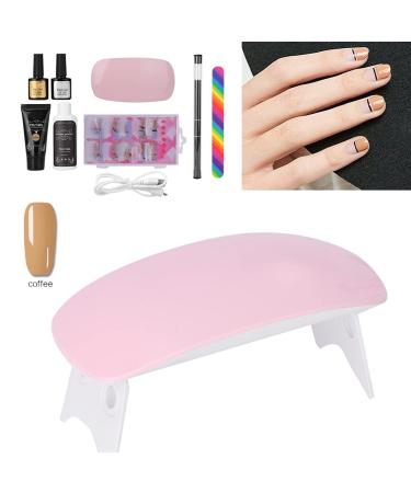 8PC Nail Art Tools Set - Manicure Extension Kit with Mini Dryer & Adhesive - Perfect for Professional Nails - Buy Online on GoSupps.com
