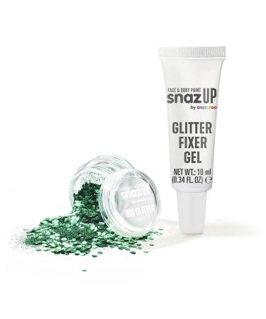 Snazaroo Bio Glitter Kit Face and Body Paint Biodegradable Gliter Green Colour 5g + Fixer