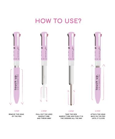 Katelia Beauty 4-in-1 Makeup Pen: Eye Liner, Brow Liner, Lip Liner, Highlighter - Refill - Buy Online on GoSupps.com