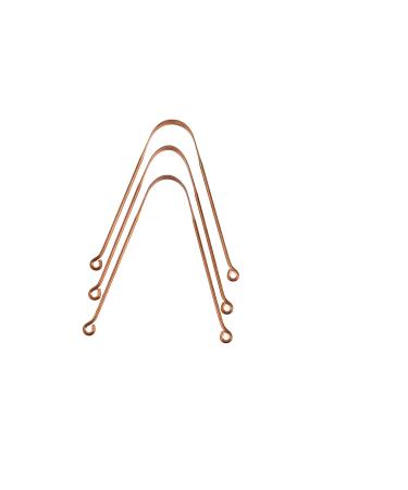 Buy Copper Tongue Cleaner Pack of 3 - Stop Bad Breath & Improve Oral Care for Adults | Metallic Tongue Scraper - Buy Online on GoSupps.com