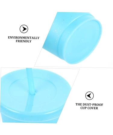 Luxshiny Kids Plastic Sippy Cup - Clear Water Bottle with Straw for Sports, Iced Coffee, and Milk - BPA-Free Children's Drinking Bottle - Blue - 12X10.2CM - Buy Online on GoSupps.com