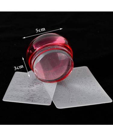 3 Sets Nail Stamp Tool - French Nail Art Stamping Plate & Nail Polish - Transparent Manicure Tools for Perfect Designs - Buy Online on GoSupps.com