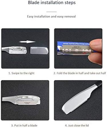 Doumneou Shaving Knife Stick for Men & Women - Barber-Grade Blades with Spring Design for Face Armpit & Body Grooming - Buy Online on GoSupps.com