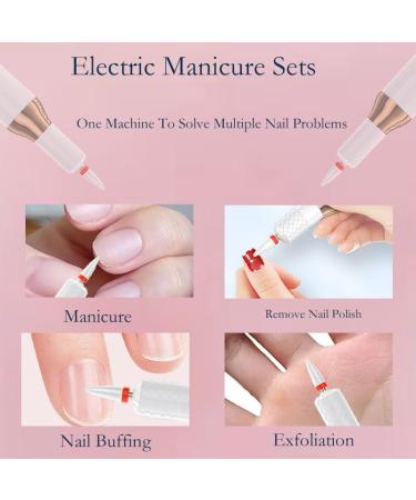 Electric Cordless Manicure sets Electric Nail Drill kit 12 in 1 Electric Nail drill 3 Adjustable Speeds 18000 RPM 12 Drill Bits Rechargeable Electric Manicure & Pedicure Kit for Acrylic Nails Gel. Design for Home Travel Gifts white - Buy Online on GoSupps.com