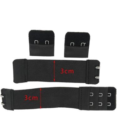 Ciieeo 24-Piece Adjustable Extensions & Wigs Hook Adapter Tapes Comfortable Stretchy Accessories for Women | Size 2x3pcs Black - Buy Online on GoSupps.com