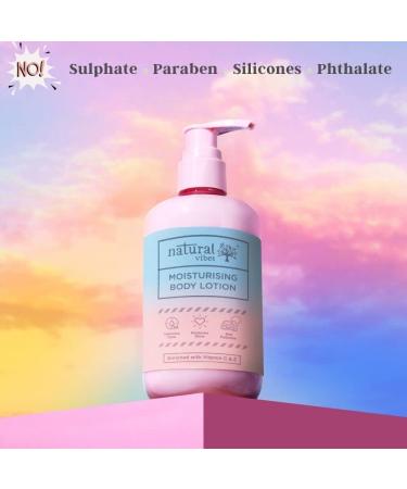 Natural Vibes Moisturising Body Lotion for Intense Repair Hydration & Glow 300 ml - Buy Online on GoSupps.com