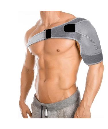 Shoulder Brace Support for Women Shoulder Pain Relief for Torn Rotator Cuff Compression Sleeve Wrap Stability Strap for Swelling Tendonitis (Gray Medium) Medium Gray