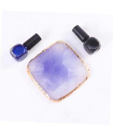 minkissy 1Pc Resin Paint Drawing Palette For Nail Makeup Manicure Instrument Nail Art Manicure Nail Art Kit4 Gel Color Plate Resin Tools Gel Nail Palette Phnom Penh Purple Toning - Buy Online on GoSupps.com