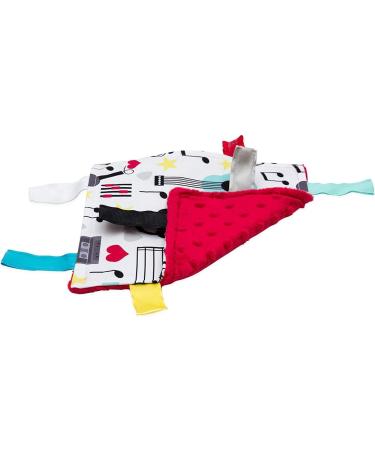 Baby Jack & Co 8x8 Music Lovey Tag Toy for Babies | Crinkle & Soft Baby Toy with Stroller Clip | Learn Shapes & Colors | BPA Free - Buy Online on GoSupps.com