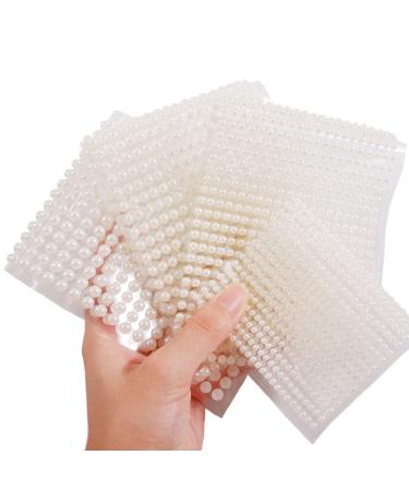 Pearl Rhinestone Stickers for Eyes, Face & Body - 3D Self Adhesive White Pearl Jewels for Makeup, Nails & DIY Crafts - 4 Sheets - Buy Online on GoSupps.com
