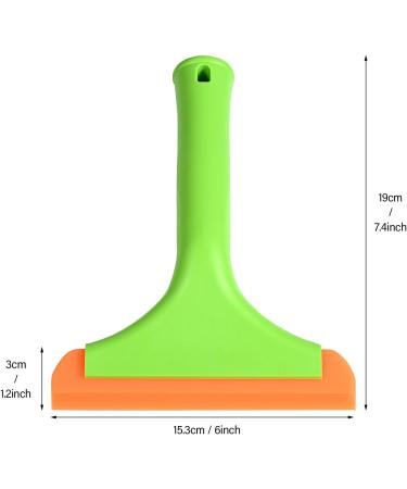 Gomake Small Silicone Squeegee - Shower, Auto, Glass, Bathroom & Car Cleaning - Green & Orange - Buy Online on GoSupps.com