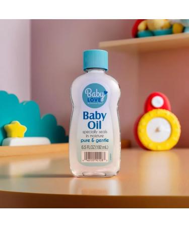 Baby Love Baby Oil - Pure Mineral Oil for Moisture Loss Prevention - 6.5 fl oz - Safe for Babies - Shop Now - Buy Online on GoSupps.com