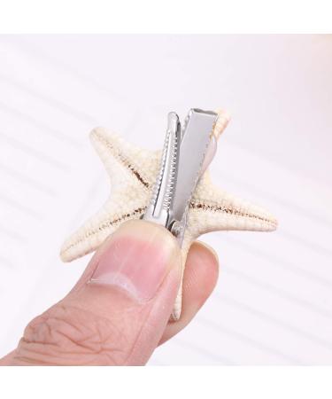 Handmade Natural Sea Star Hair Clips - Set of 2 | Cute Starfish Hair Pins for Girls, Kids & Women | Random Size - Buy Online on GoSupps.com