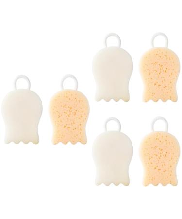 Beaupretty 6 Pcs Bath Sponge Exfoliating Loofah Simple Exfoliating Balls Mesh Shower Ball Exfoliating Bath Bathroom Bath Balls Pouf Bath Ball Exfoliator Creative Shower Balls White Pu