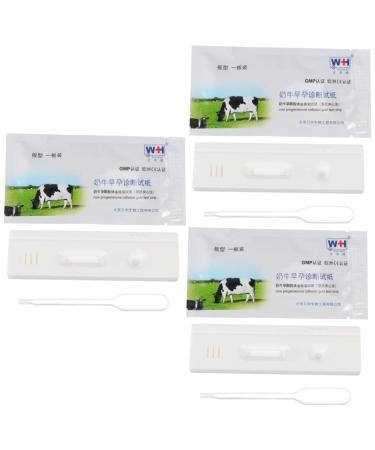 Ipetboom 3 Pcs Pregnant Tester Cows Livestock Pregnancy Test Paper Pigs Pregnancy Test Strip Cow Pregnancy Test Paper Farm Testing Tool Cattle Pregnancy Test Strips White Whitex3pcs 13X6.2X1cmx3pcs