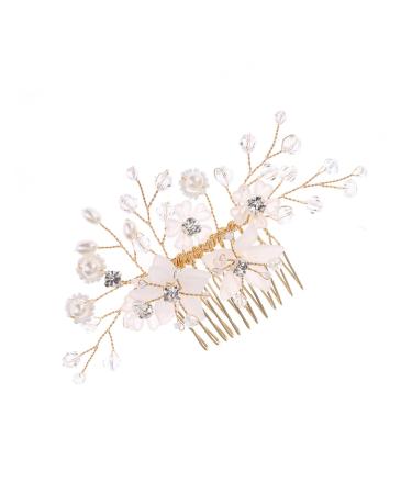 FRCOLOR Wedding Hair Comb for Bridal Crystal Hair Bridal Hair Wedding Hair twist European and Bridal Hair Comb