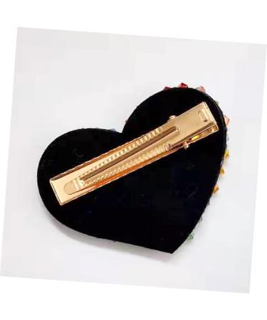 FRCOLOR Colorful Beads Barrettes Hair Barrettes Hair Clip Hair Pin Colorful Heart Clip Alloy Snap Clip Heart-shaped - Buy Online on GoSupps.com