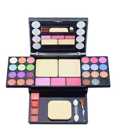 33 Bright Colors Eyeshadow Palette with Lip Gloss, Blush, Brushes | Highly Pigmented Cosmetic Makeup Kit - Buy Online on GoSupps.com