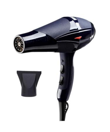 Hair Dryer 2300W Ionic Professional Blow Dryer with Air Nozzle 2 Speed 3 Heat Settings and Cool Shot Button Low Noise Hairdryer Powerful AC Motor Fast Drying Black for Home and Salon Small Gift