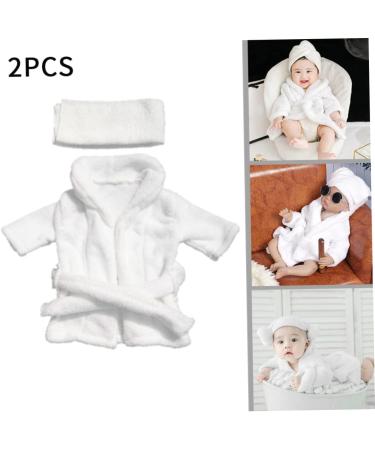 Buy Apofly Baby Bathrobe & Toddler Towel | Newborn Photography Props | White Costume Set (0-3m) - Buy Online on GoSupps.com