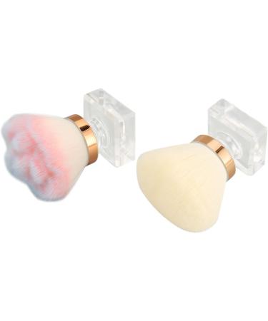 Makeup Loose Powder Brush 2 Pieces Dense Brush Expertly Hold Powder Loose Powder Brush with Storage Box for Home - Buy Online on GoSupps.com