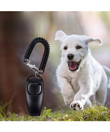 Premium Pet Training Clicker Whistle for Dogs and Cats - Dual Color Yellow and Blue - Durable Proven Training Tool with Wrist Strap for Indoor and Outdoor Use Positive Reinforcement