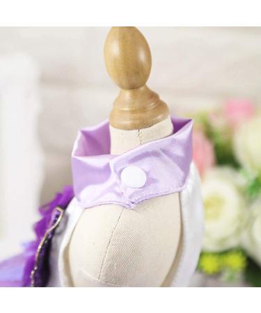 Yekeyi Spring-Summer Princess Dress for Pets - Cute Tutu Costumes for Rabbits Dogs & Cats - XL Violet Leaves Decor - Buy Online on GoSupps.com