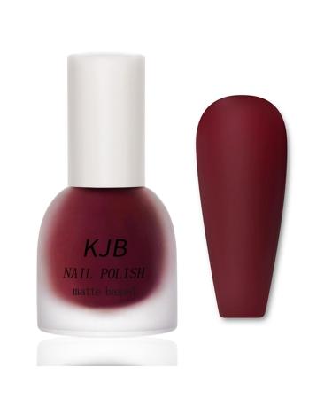 MrCuvaryas matte burgundy nail polish quick dry long lasting non toxic water based nail polish burgundy matte nail polish no uv nail polish nail art manicure