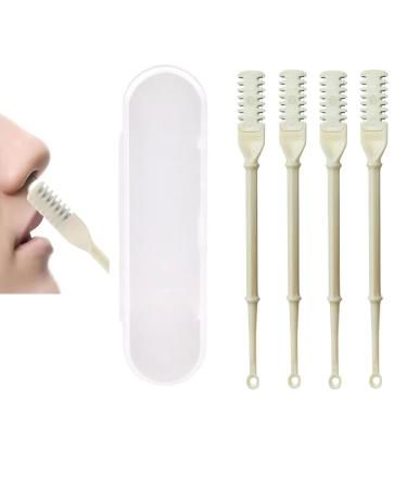2-in-1 Nasal Hair Cutter 2024 new double-sided nose hair cutter 360 Rotating Nose Hair Shaver with Ear Spoon Suitable for Men and Women Portable Nose Hair Cutter Manual Nose Hair Trimmer (White)