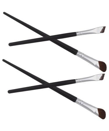 Beatifufu 4 Pcs Brow Brush Concealer Brush under Eye Angled Eyeliner Brush Eye Makeup Brushes Horse Hair
