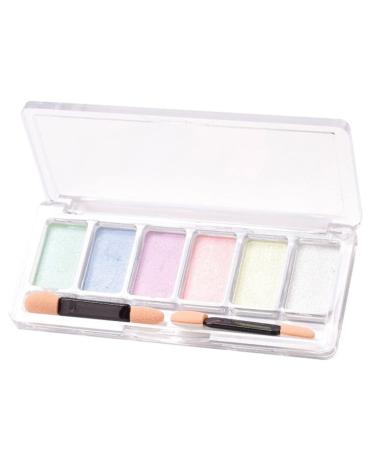 Nail Mirror Powder 6 Colours Manicure Chrome Glitter Pigment with Eyeshadow Stick Colorful nail mirror powder