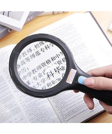 Reading Magnifying Glass Portable Handheld LED Illuminated Extra Large Lens Elderly Children Reading Magnifier Good Times - Buy Online on GoSupps.com