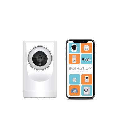 INSTACHEW Puresight 360 Rotation | 1080p HD Pet Camera with Phone App | 2.4GHz Night Vision | Baby Monitoring | Pet Surveillance Robo Camera | Home Security | 2 Way Audio | Cloud Storage | White