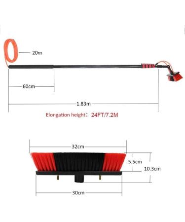 Window Cleaning Equipment Window Cleaning Brush Window Clean Washing Set Equipment Telesextension Pole Cleaning Kit Suitable For Window Cleaning Photovoltaic Panel Cleaning Trucks/18Ft/5.4M - Buy Online on GoSupps.com
