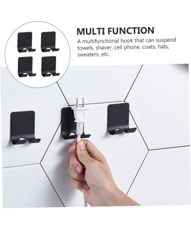 Stainless Steel Shower Razor Holder Hooks - 4-Piece Suction Hook Set for Shower Wall & Towel - Self-Adhesive Decorative Wall Hooks - Buy Online on GoSupps.com