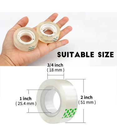 Cayxenful 12 Rolls Transparent Tape Refills  3/4-Inch x 1000 inch Clear Tape  1 inch Core  Clear Tape Refill Rolls for Gift Wrapping  Home  School Office Supplies - Buy Online on GoSupps.com