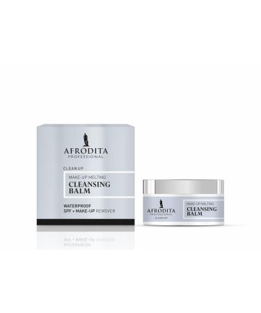 Afrodita Professional Clean Up Baume nettoyant pour le visage 100 ml d maquillant base d'huile de qualit sup rieure imperm able avec beurre de karit c ramides et huile de noix de coco pour