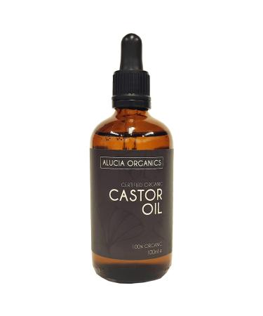 Alucia Organics certified organic castor oil - 100% pure castor oil for face eyebrows eyelashes & hair - natural cold -pressed & unaffected - vegan (100ml) 100 ml (1 Pack) - Buy Online on GoSupps.com