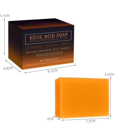  AOJUIGO Natural Turmeric Soap Pure Turmeric Handmade Soap for Face and Body Acne Corrector Blackhead Corrector Moisturizing Fades Fine Lines Firming Friendly (Type 3) - Buy Online on GoSupps.com