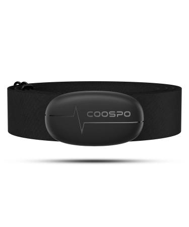 Coospo H6M heart rate meter pulse belt Breast belt Bluetooth Ant+ connectivity heart rate sensor EKG measurement IP67 waterproof compatible with Wahoo Elite HRV Rouvy Adidas Run Kinomap Pulsoid H6-CS-ES - Buy Online on GoSupps.com